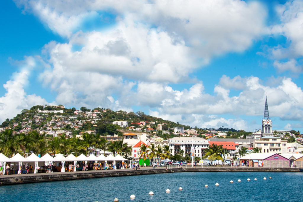 Blick auf Fort de France auf Martinique