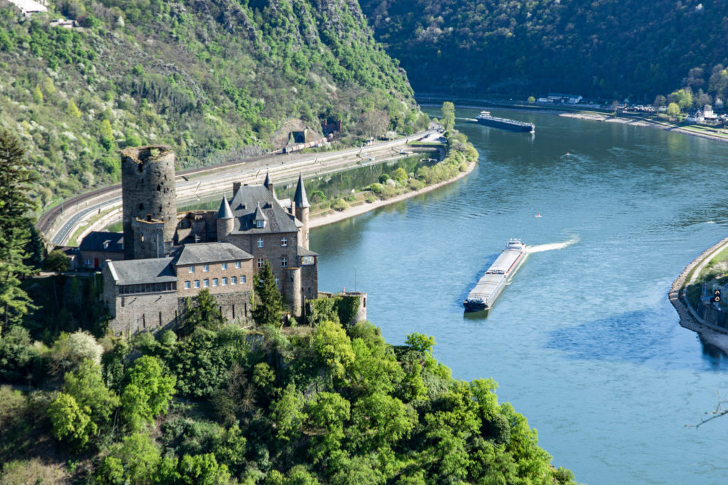 Blick auf den Rhein in Deutschland