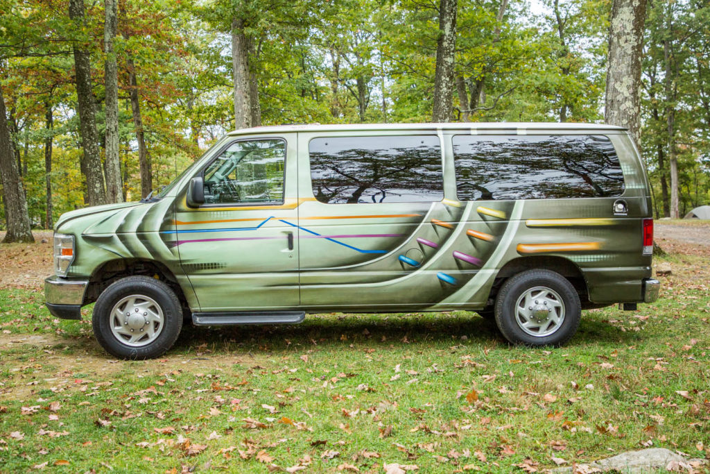 Klassischer Campervan im Beaver Pond State Park