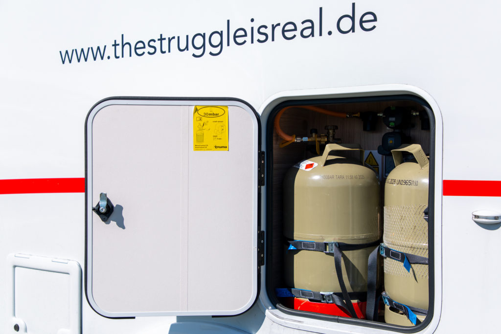 Unsere Gasflaschen im Mobil