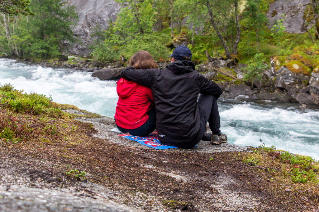 Kurzer Rast Wanderung Husedalen